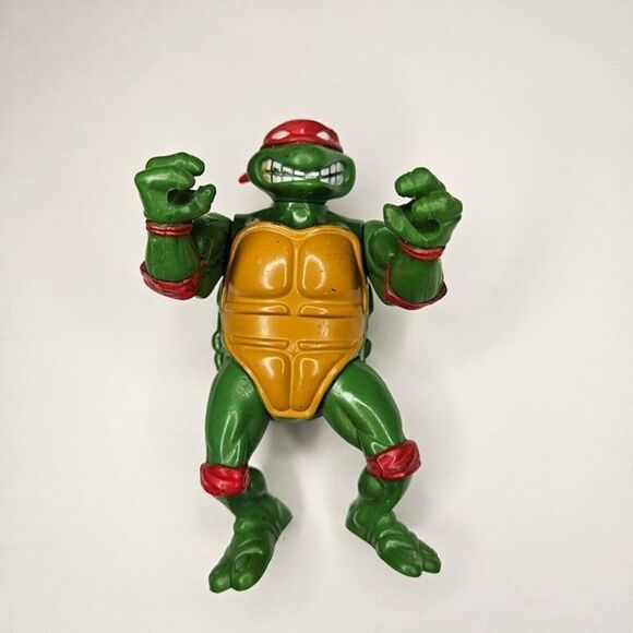 Vintage 1988 Teenage Mutant Ninja Turtles Raphael figure Hard head Playmates - Picture 1 of 8